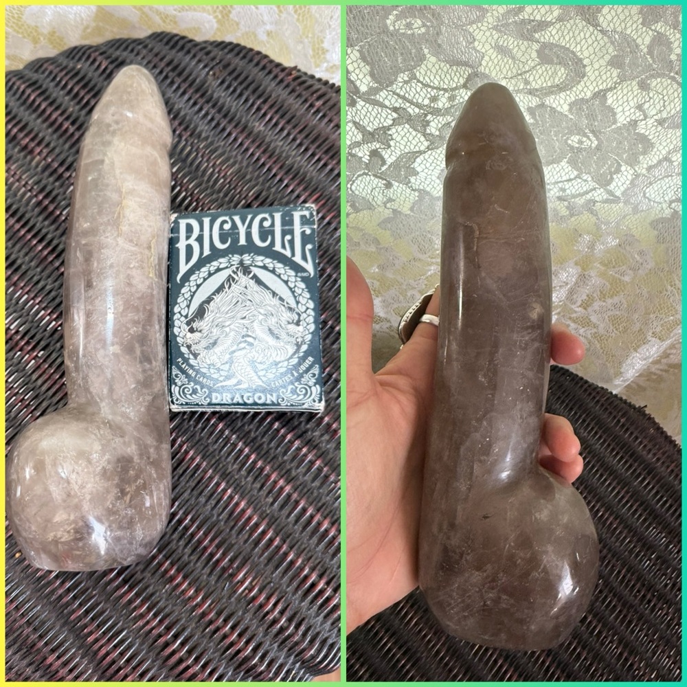 Smoky quartz gemstone crystal Sculpture
